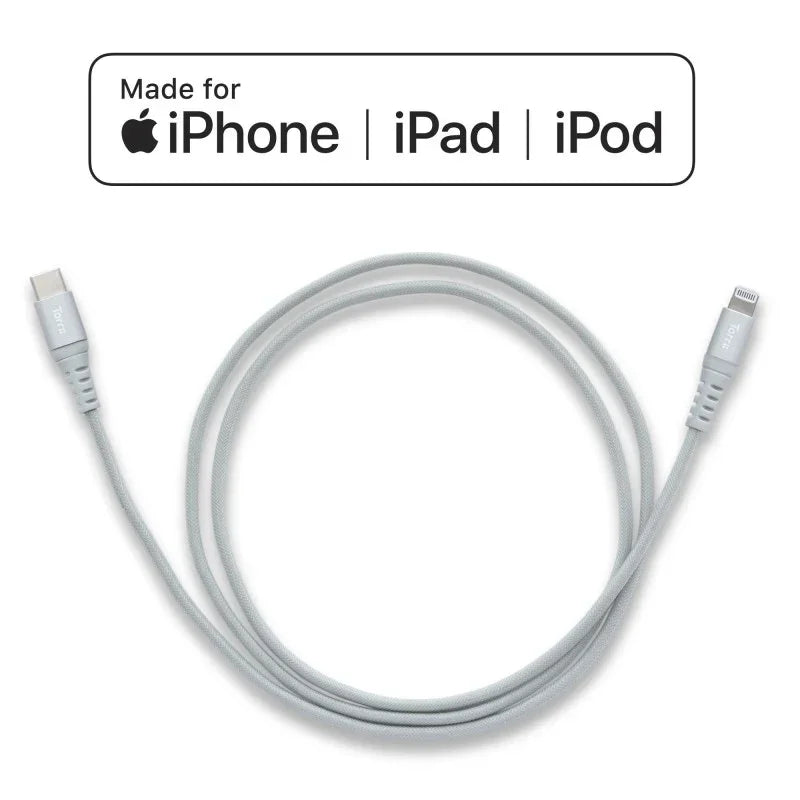 Torrii Kevable Type-C To Lightning Cable 1m - Silver - Tashqila Torrii Kevable Type-C To Lightning Cable 1m - Silver - Tashqila